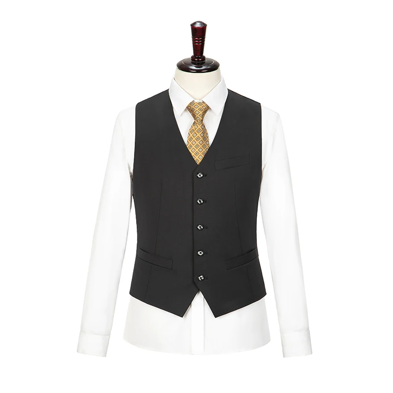 Костюм мужской из тонкой стрейчевой шерсти твист против морщин черный на заказ