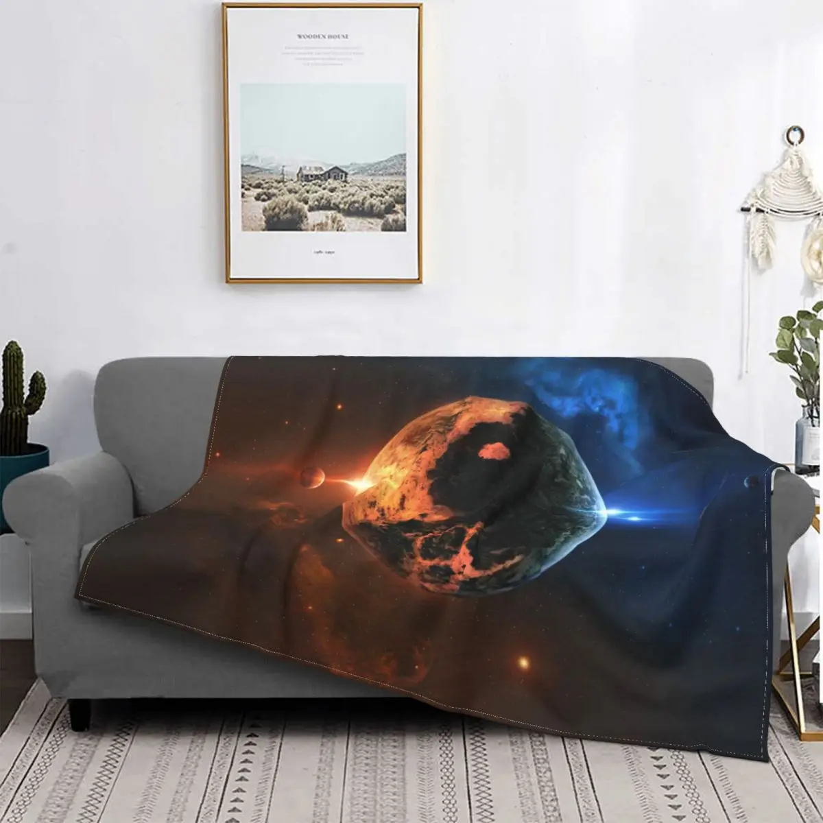 

Одеяло Фланелевое с принтом «звездное небо»