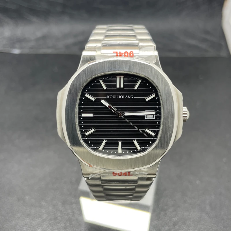 

Мужские автоматические механические часы 40 мм, Miyota, движение, Тиффани, синий, 316L, нержавеющая сталь, водонепроницаемые часы, светящиеся