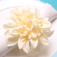 12pcslot wedding artificial flower napkin holder party decorative flowers chair napkin rings home banquet dinner table supplies