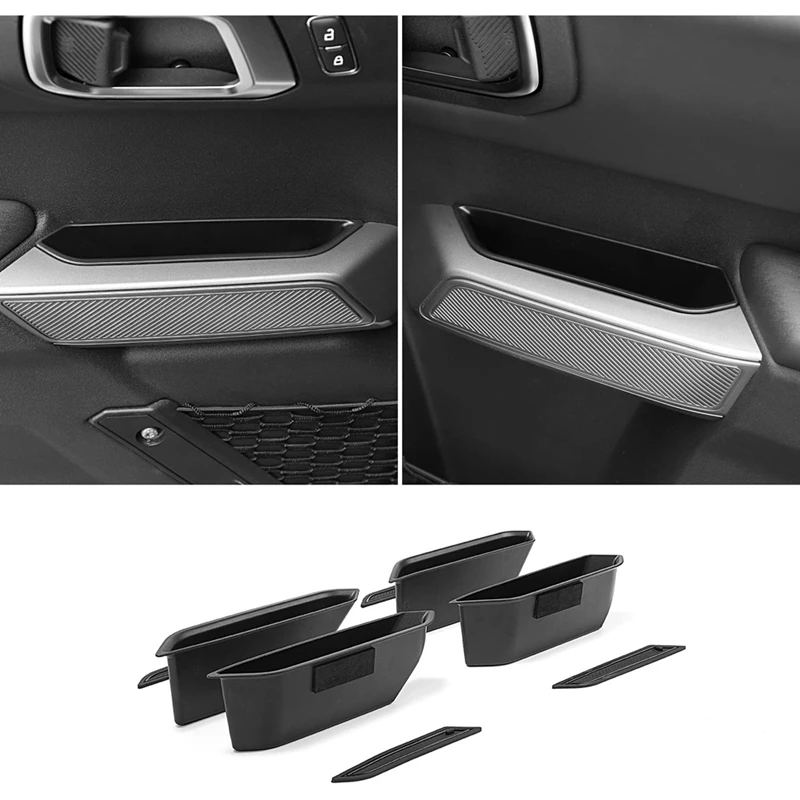

Side Door Storage Box Glove Organizer Tray, Front Inner Door Handle Pocket Storage Box For Bronco 2021-2022 4 Doors