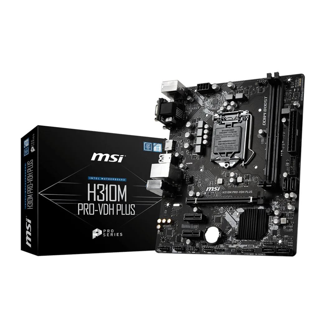 

For MSI H310M PRO-VDH PLUS Motherboard LGA 1151 Supports 8th Gen Intel Core Intel H310 HDMI SATA 6Gb/s USB 3.1 Micro ATX DDR4