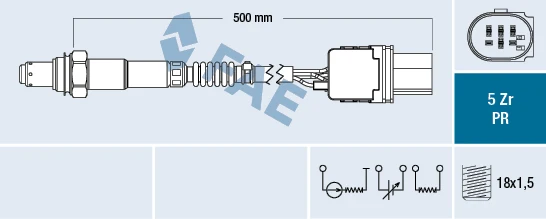 

Кислородный датчик FAE 75080 SUB FOCUS III 1115 C MAX 1115 1,6TDCI KUGA 12 / MONDEO IV 0714 S MAX 0814 C30 S40 II S60 II S8