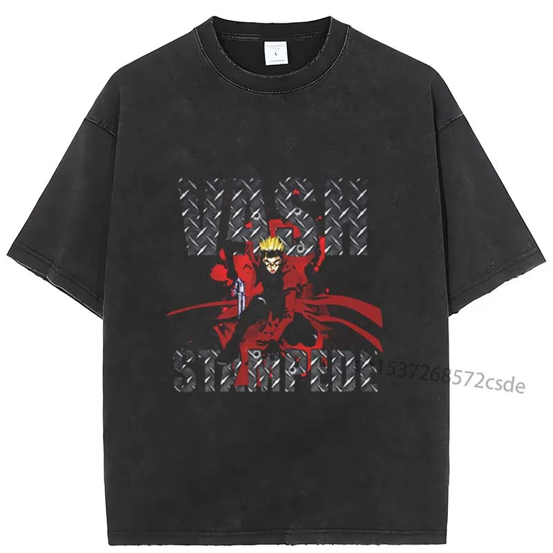 

Мужская и женская футболка с принтом Vash Stampede 2023, футболка с забавным принтом в стиле Харадзюку, одежда в стиле хип-хоп, топы, футболки, летние топы