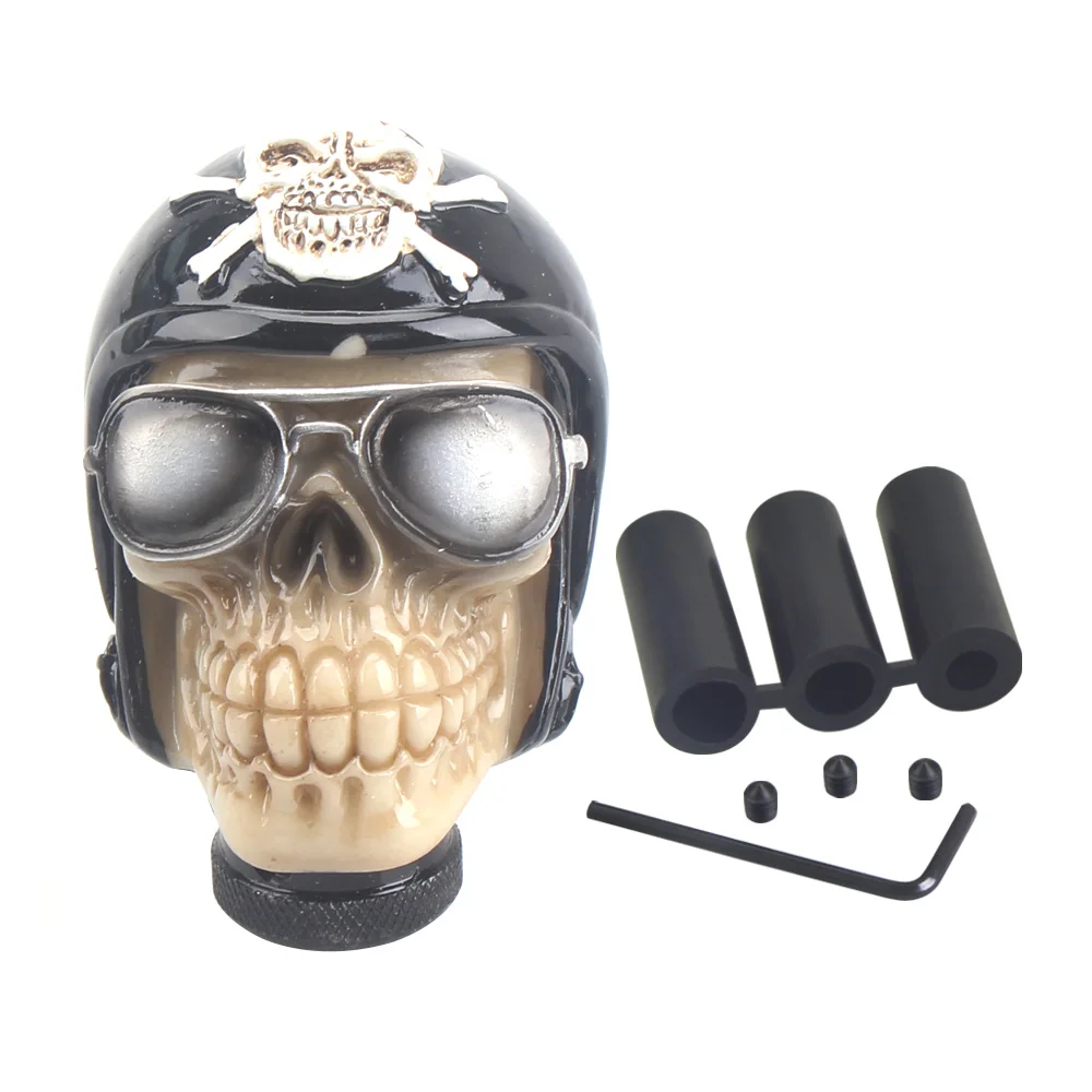 

Skull Shape Head shift knob Car Accessories Decoration Car Manual Gear Stick Shifter Lever Knob gear shift knob