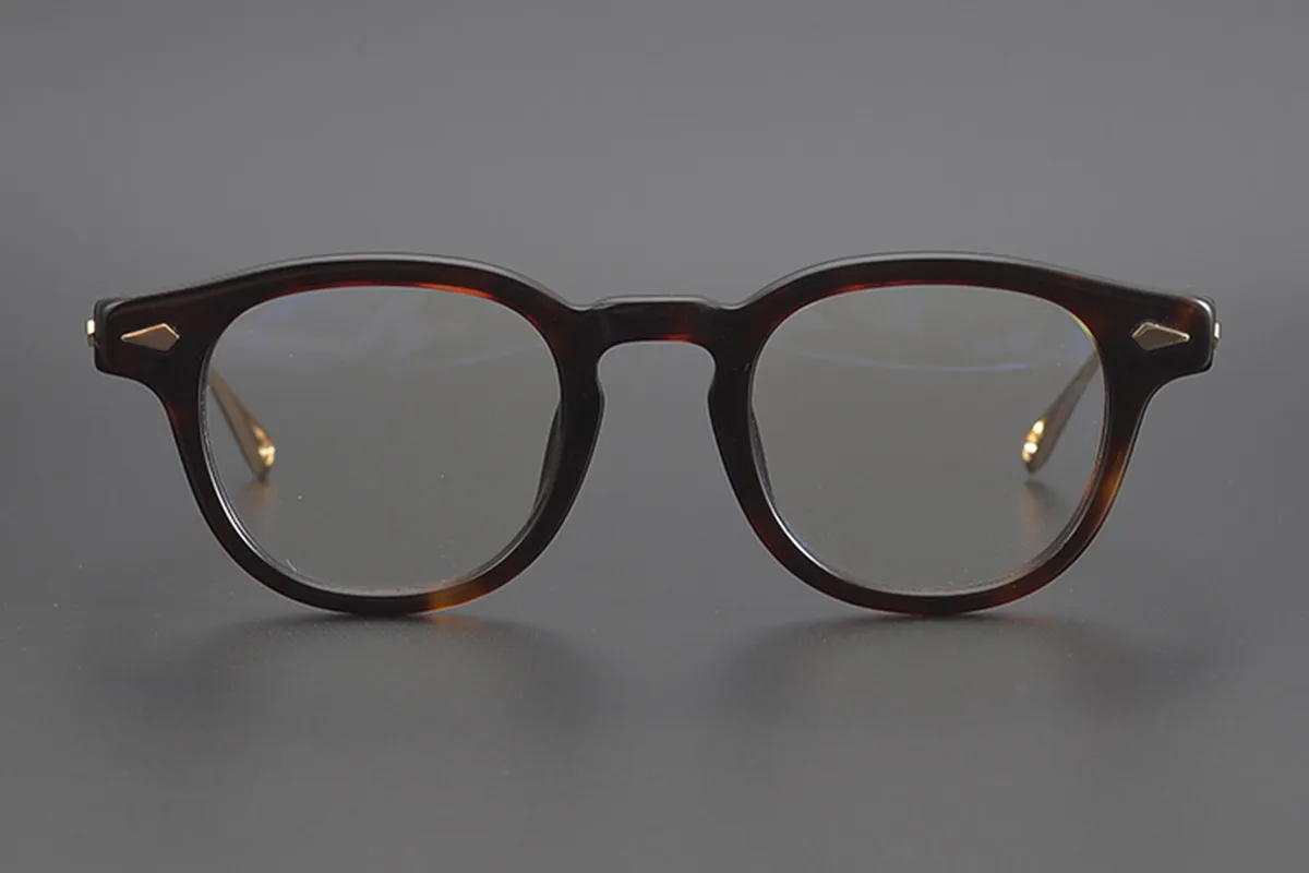 Japanese Handmade Titanium Acetate Glasses Frame Men Vintage Prescription Eyeglasses Women Transparent Optical Eyewear Spectacle