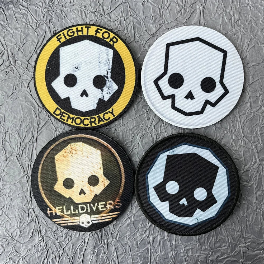 Нашивка с принтом Hell Diver нашивки черепом крючком и петлей тактические военные