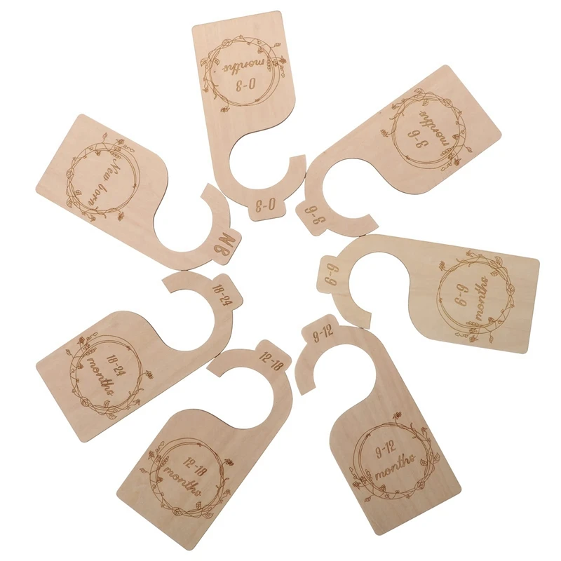 

7 шт., деревянные разделители для шкафа, для новорожденных