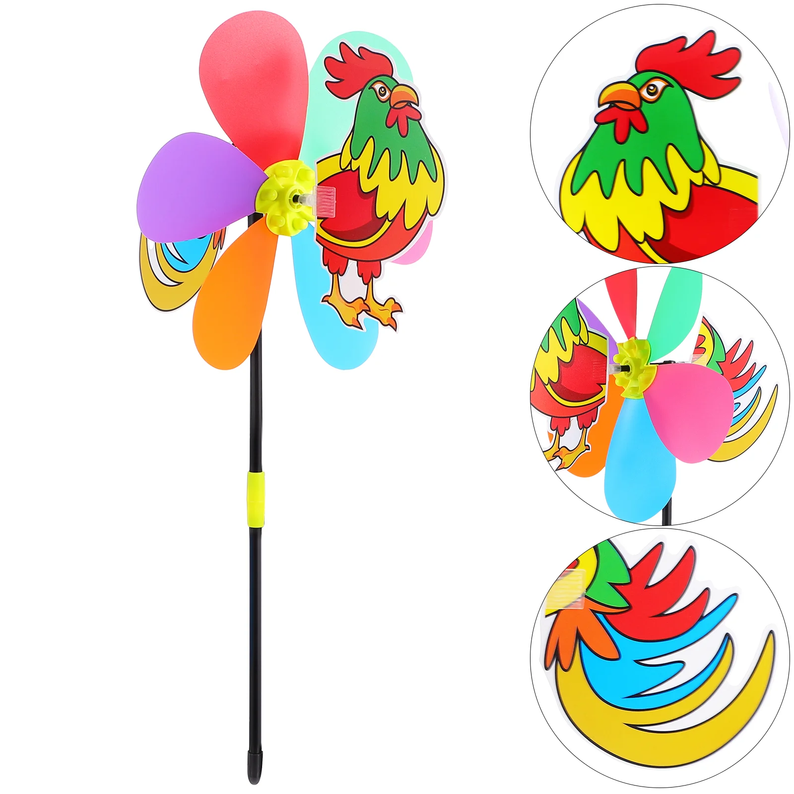 

3 Pcs Plastic Outdoor Playsets Animal Cartoon Windmill Lawn Pinwheel Educational Toy Puzzle 55X28X23.5CM Child