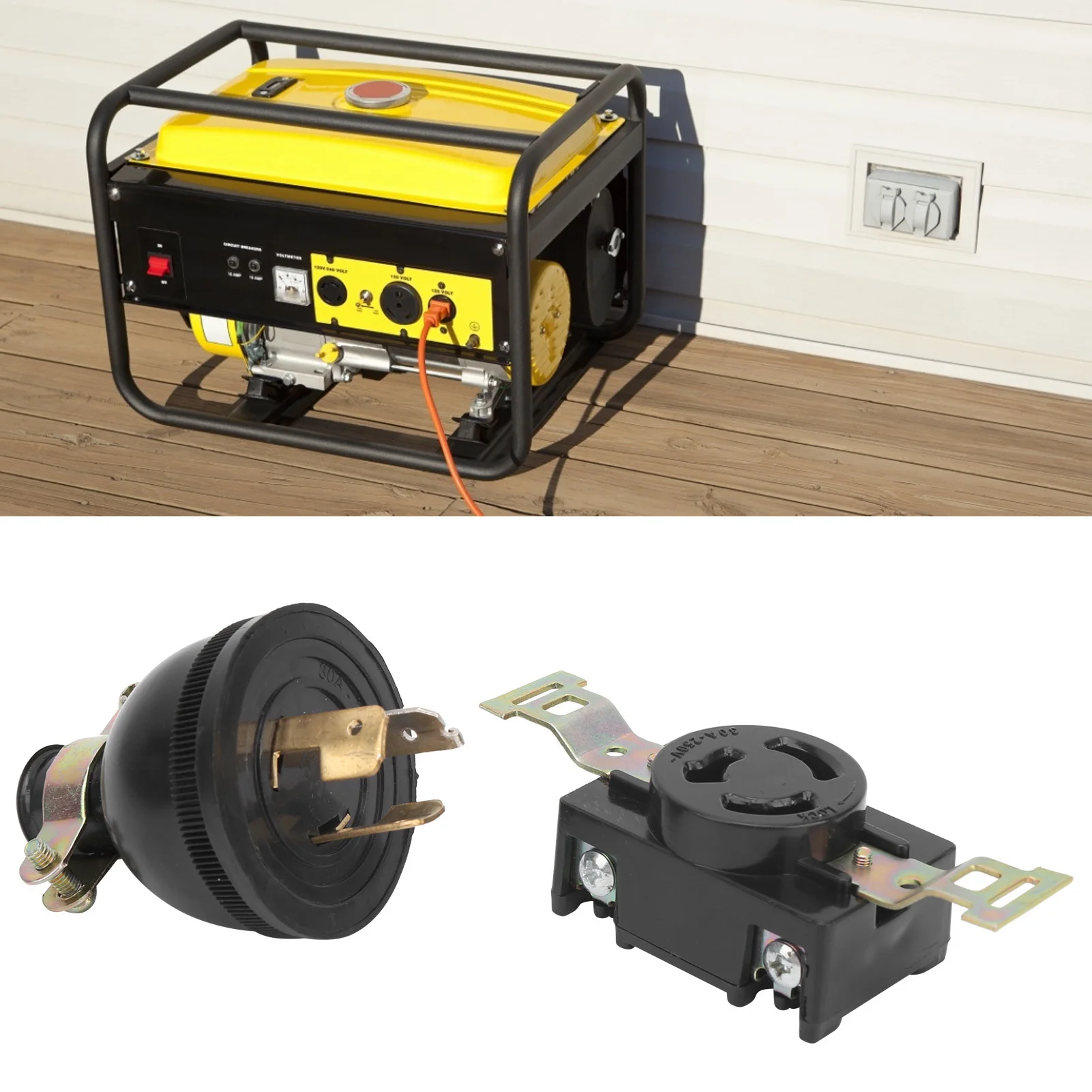 Аксессуары для бензинового генератора розетка с 3 отверстиями однофазные медные