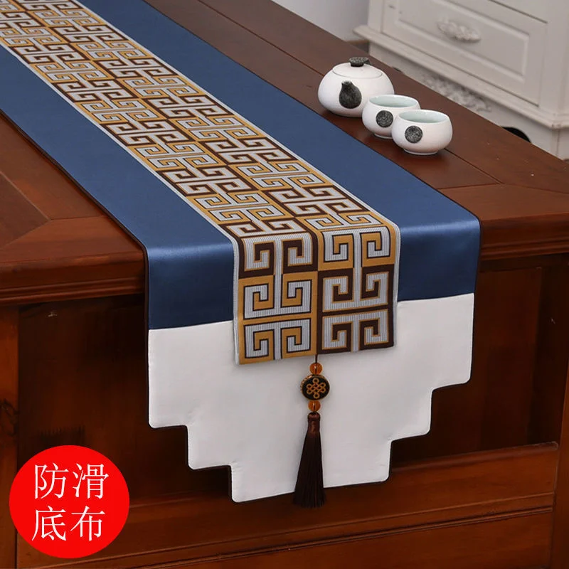 

Chinese Style Table Flag Chinese Style Living Room Tablecloth Home Decoration Coffee Table Flag Porch TV Cabinet With Tassels