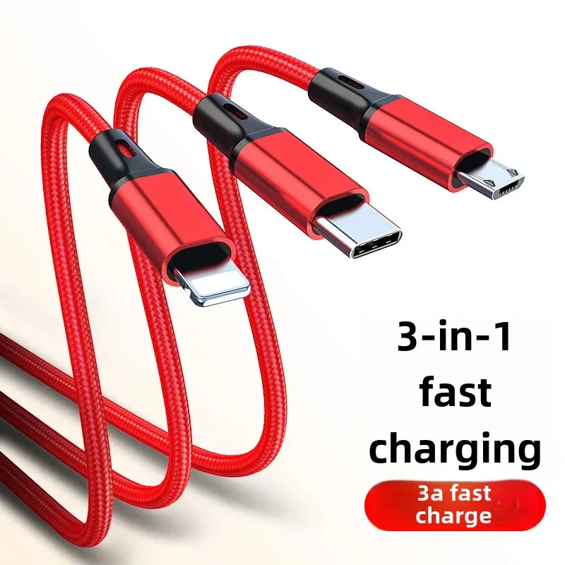 Нейлоновый плетеный кабель для передачи данных от одного до трех Дракона подарок