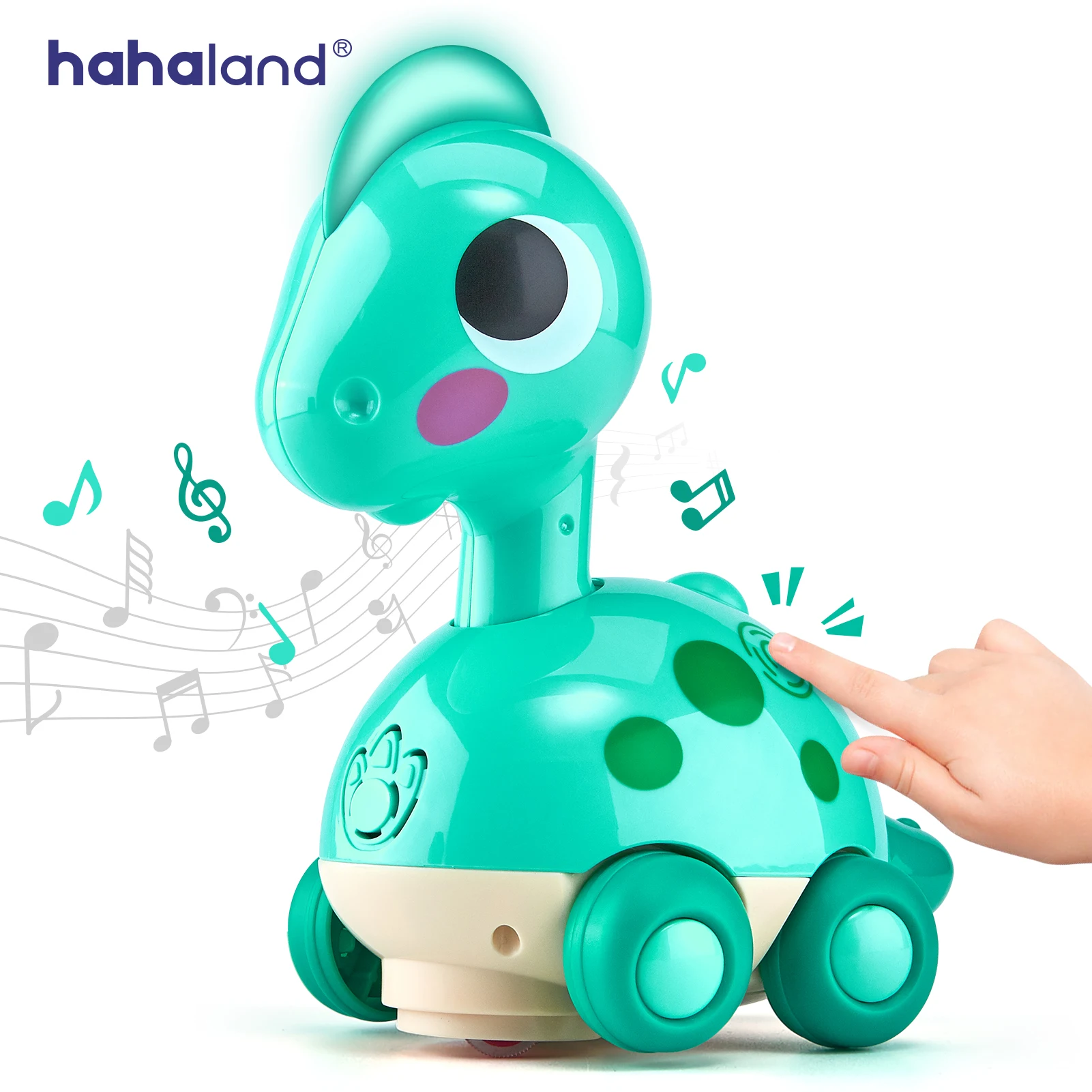 

Hahaland Baby Crawl Toy Touch & Go Musical Light Crawling Dinosaur for 1 Year Old Toddlers Early Education Learn To Climb Toy