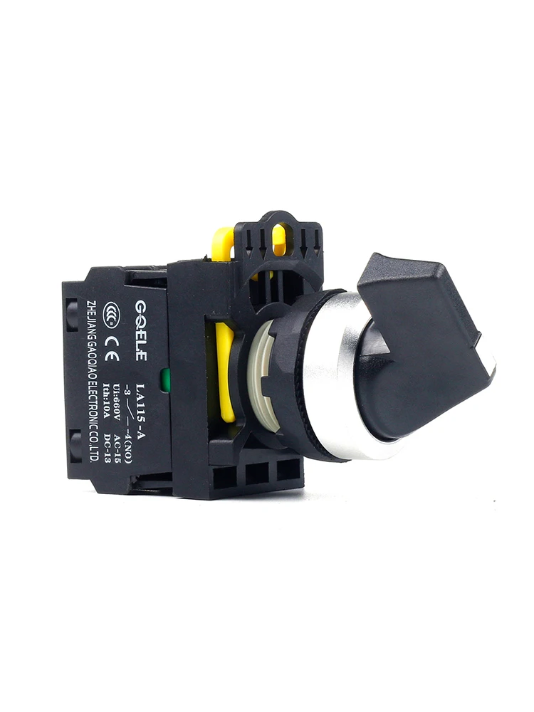 

5 PCS Push button switch Selector switch Short handle 2-Position Momentary IP65 1NO 1NC 1NO+1NC 2NO 2NC LA115-A2-11CX