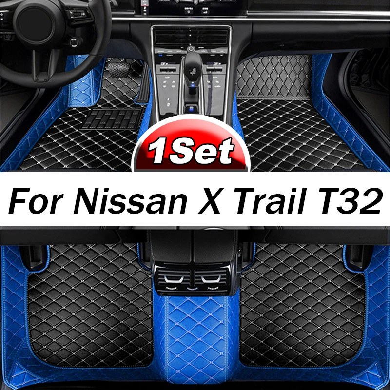 Автомобильный роскошный кожаный напольный коврик на заказ для Nissan X Trail T32 2014 2015 2016