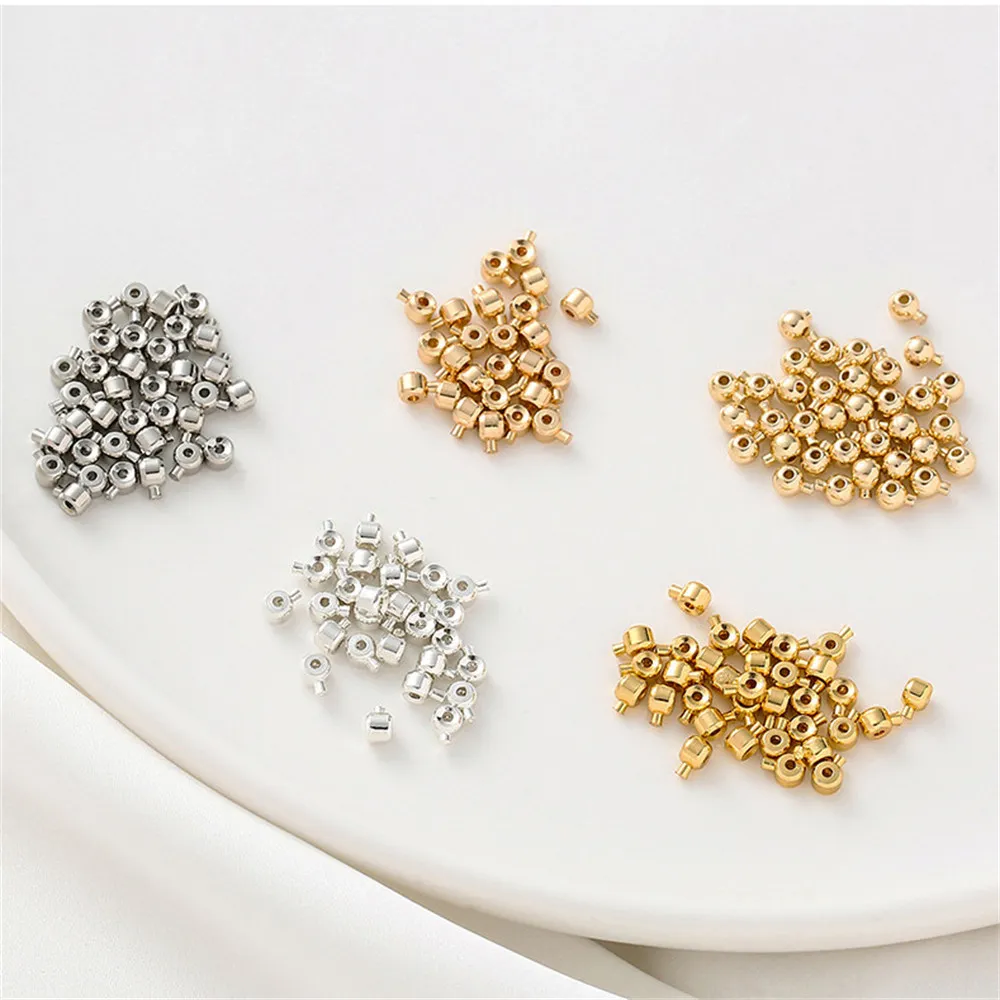 

14k gold clad bracelet closing clip buckle press buckle necklace wire rope fish line positioning snap diy handmade materials