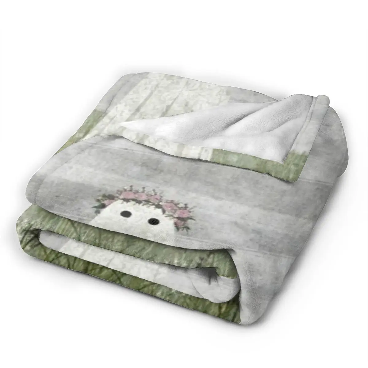 Летнее ультрамягкое Флисовое одеяло с привидением на Луге