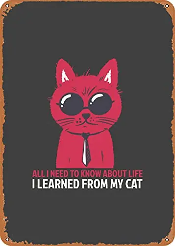 

All I Need to Know About Vintage Look Metal Sign Art Prints Retro Gift 8x12 Inch