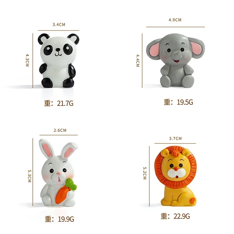 Декор для торта из смолы с мультяшными животными джунгли детский лев слон кролик