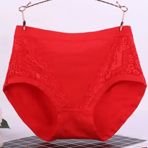 MOONBIFFY Хлопковые трусы с высокой талией больших размеров