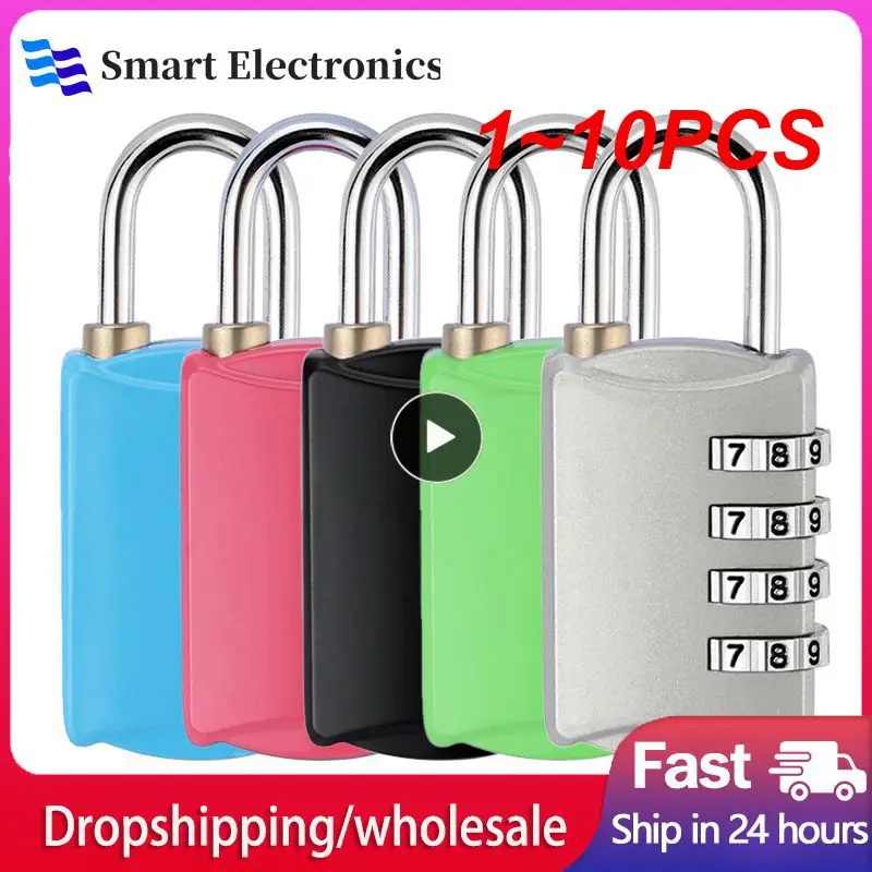 

Кодовый замок с цифрами 1-10 шт., портативный замок на молнии для багажа, рюкзака, сумки, чемодана, ящика