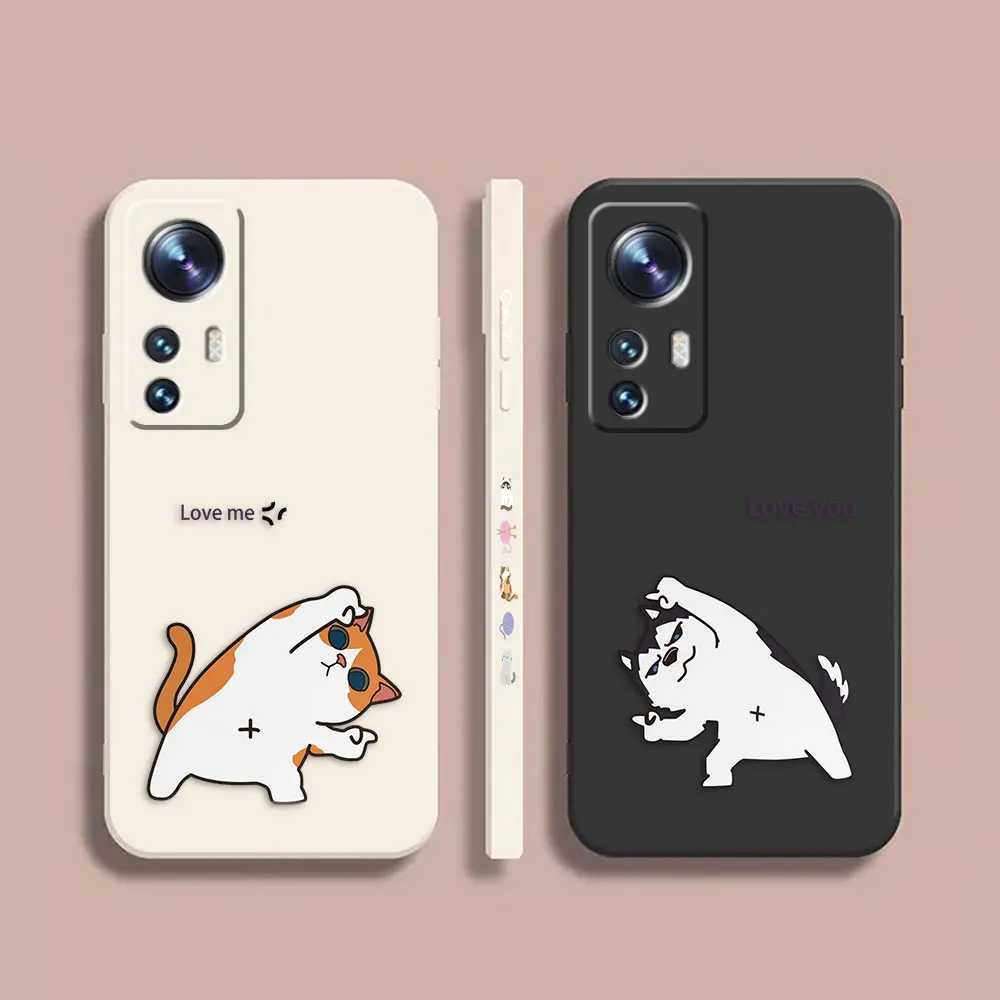 

Phone Case For Xiaomi 13 12 12T 12S 11 11T 10 10S 9 8 Pro Ultra Lite Colour Case Cover Funda Cqoue Shell Capa Funny Couple Cats