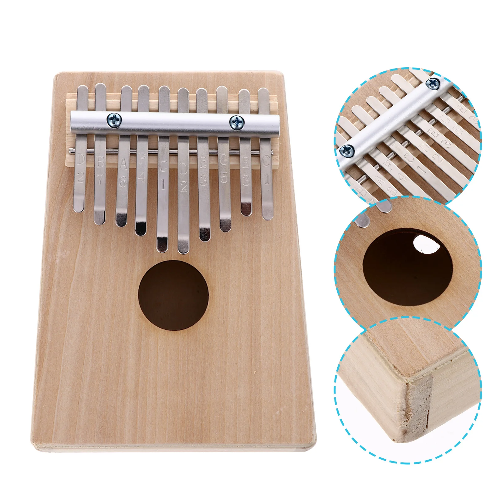 

1 Set of DIY Thumb Piano Hand Painting Musical Instruments 10 Sound Thumb Piano Tool