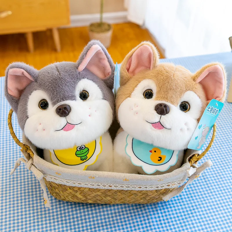 

Dog Siberian Husky Plush Cute Plush Dolls Baby Animal Soft Cotton Stuffed Soft Toys Sleeping Mate Gift Kids Girl Boy Gift Kawaii