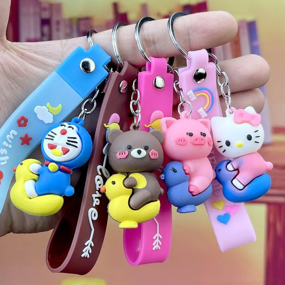 

Брелок Hello Kt Sanrio Spacewalk, подарки с большими ушами-собаками, Kuromi 5 см, мелодия, Коричный, милый кулон с сумкой для девочек, друзей, детей