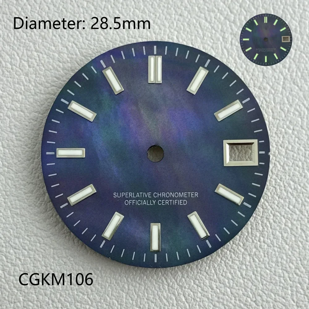 28 5 мм стерильный перламутровый циферблат NH35 Дата - просто индивидуальный