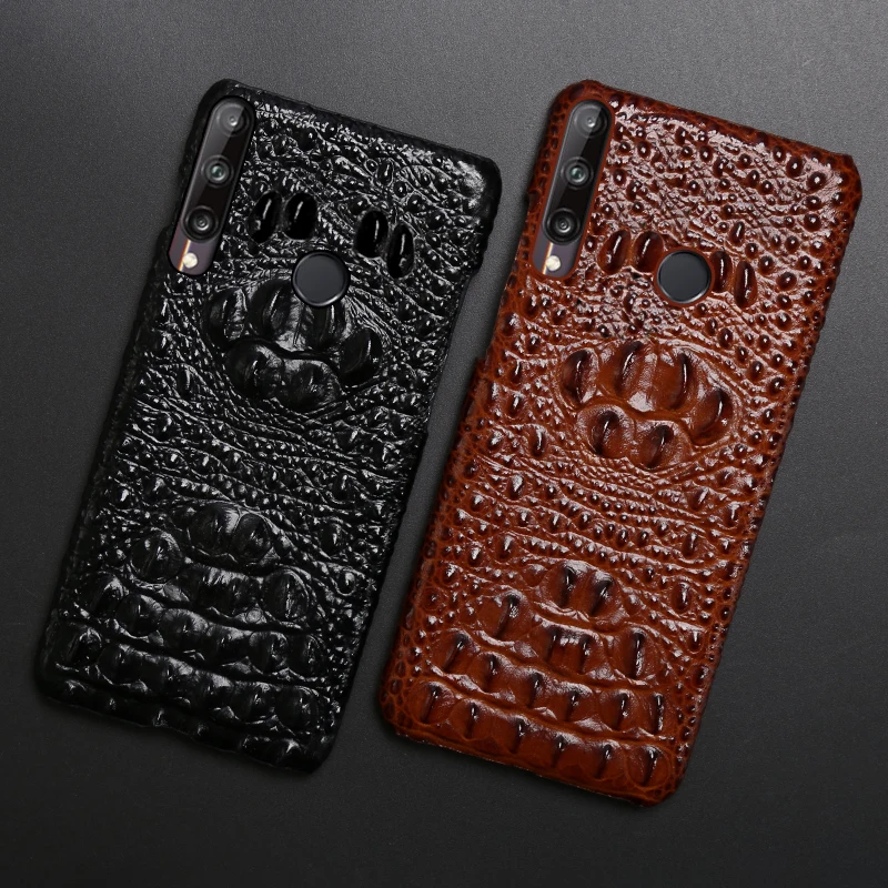 

Leather Phone Case For Huawei Y6 Y7 Y9 Y5 prime 2019 Case For Enjoy 6s 7 8 9 9s 10 10s Plus Case Cowhide Crocodile Head Cover