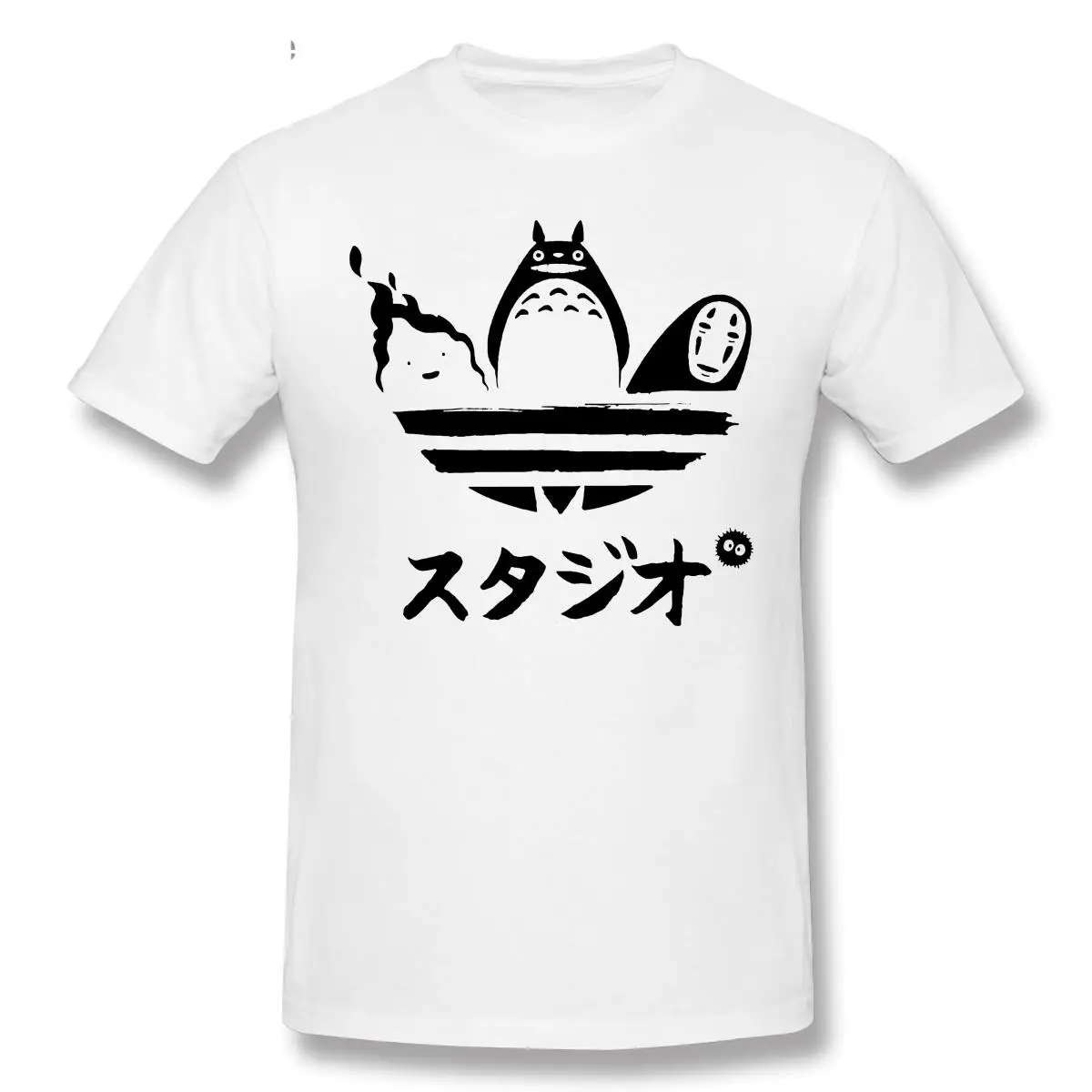 

Ghibli Totoro No Face T Shirt Man Japanese Anime Tshirt My Neighbor Spirited Away Comic Popular T-shirt Manga Mangaka Tee