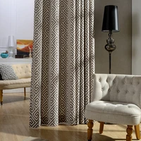 modern simple american country geometric printing curtains