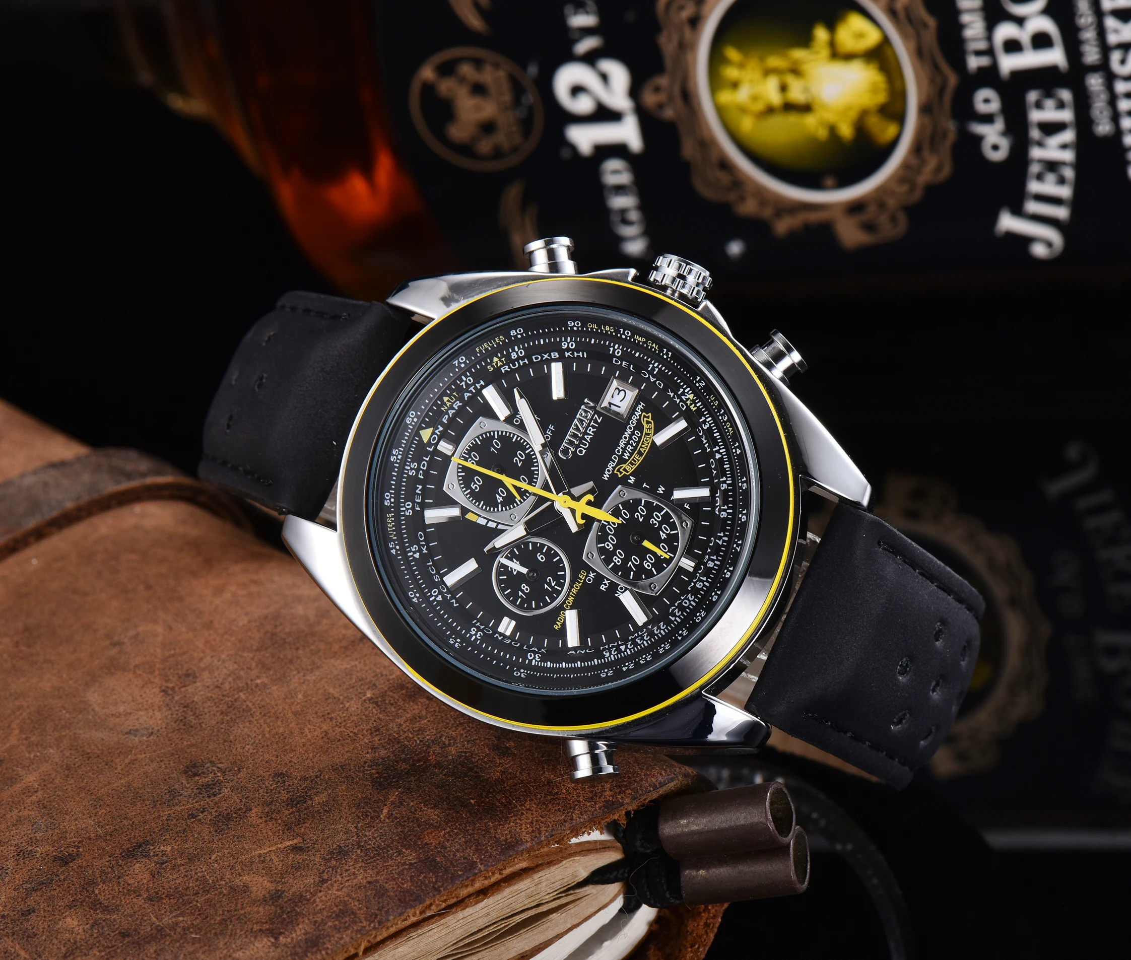 CITIZEN Men's Watch Luxury Fashion Quartz Clock Glow Calendar Waterproof Multifunctional Fancy Round Automatic Watch Stainless S