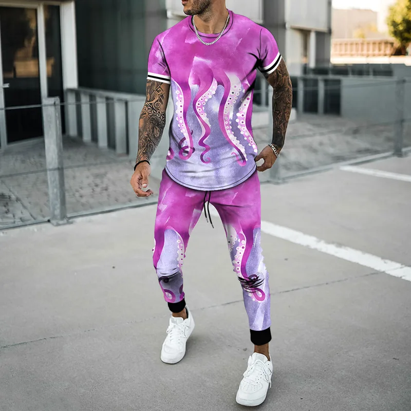 New Fashion Tracksuit Suit Chinese Style Koi Fish High Quality All-match Outfits 3D Printed Breathable Casual 2 Piece Sets