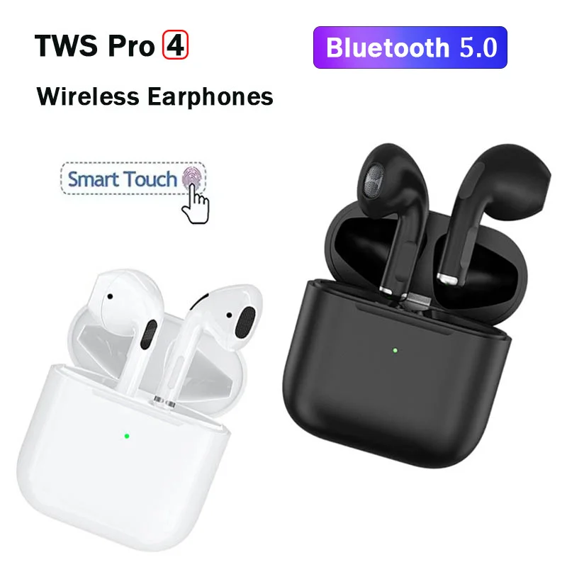 

TWS Pro4 Bluetooth Earphones Wireless Headphones Mini Sports Headset Earbuds Music Earpieces For iPhone Xiaomi Huawei Redmi