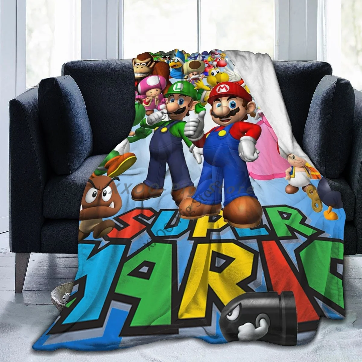

Флисовое одеяло Super Mario, многофункциональное супермягкое покрывало для кровати, кушетки, зима
