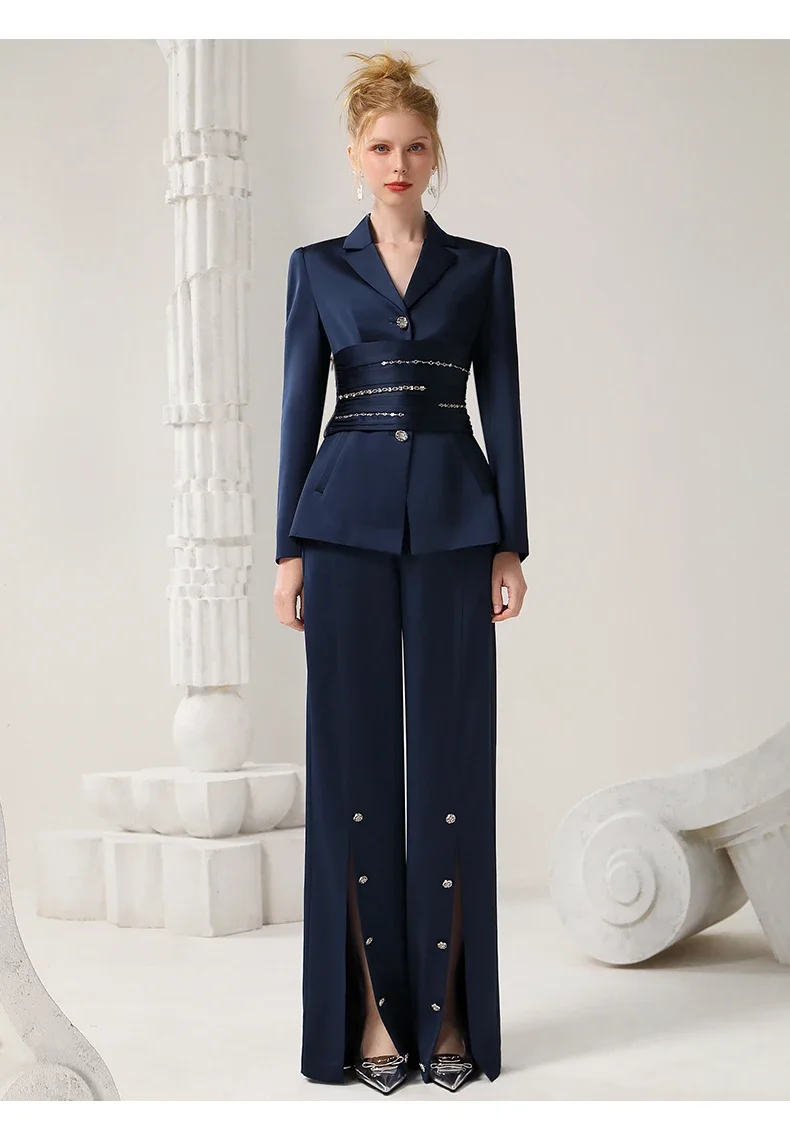 LEOSOXS высококачественное пальто для делового костюма на осень и зиму темно-синий