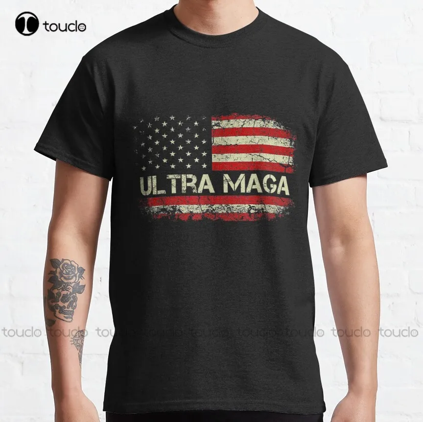 

Классическая мужская футболка Ultra Maga Proud Ultra-Футболка "мага" Трамп 2024, черные футболки для мужчин