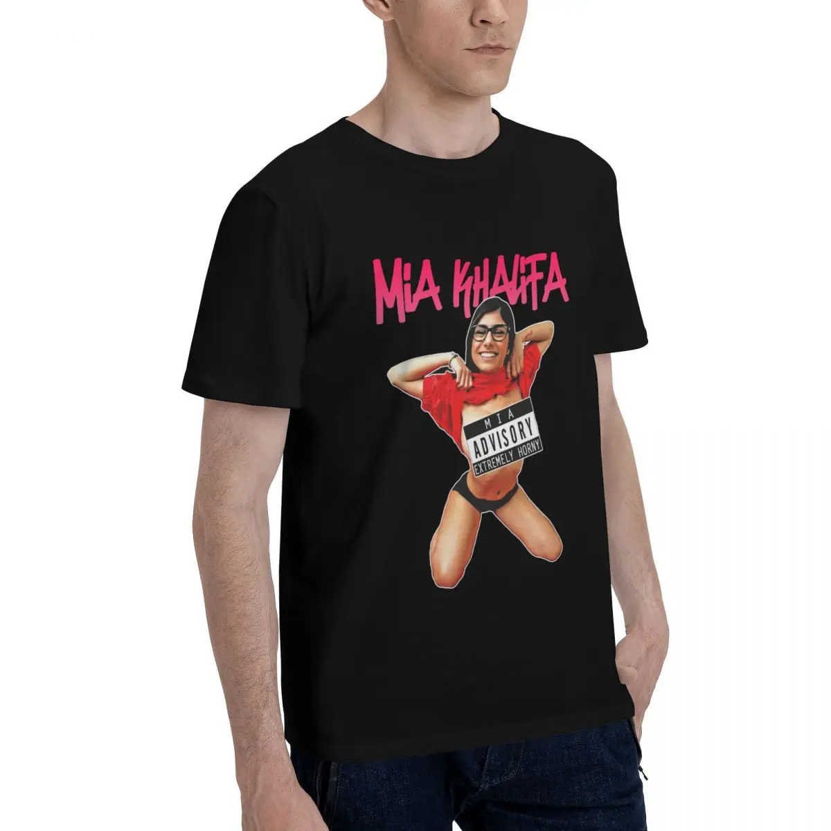 Mia Khalifa Classic (9) Мужские футболки Khalifa2 Креативная футболка с коротким рукавом и