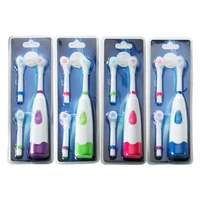 rotating electric toothbrush for adults with 3 replacement rotary head battery power no rechargeable oral tooth whitening