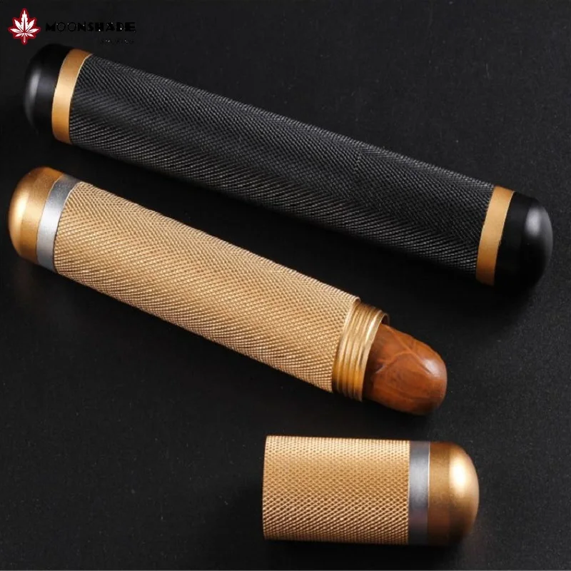 

MOONSHADE New Aluminum Cigar Tube Waterproof 175mm Cigar Moisturizing Tube Cigar Accessories Smoking Supplies Accessories Gift
