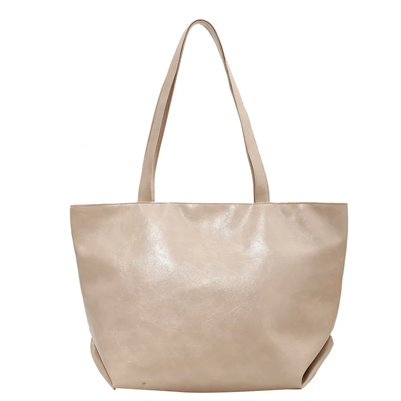 Shopping Bag New Simple Fashion Shoulder Bag Trend Foreign Style Satchel Bag Vintage Zipper Pocket Tote Bag Bolsos Para Mujer