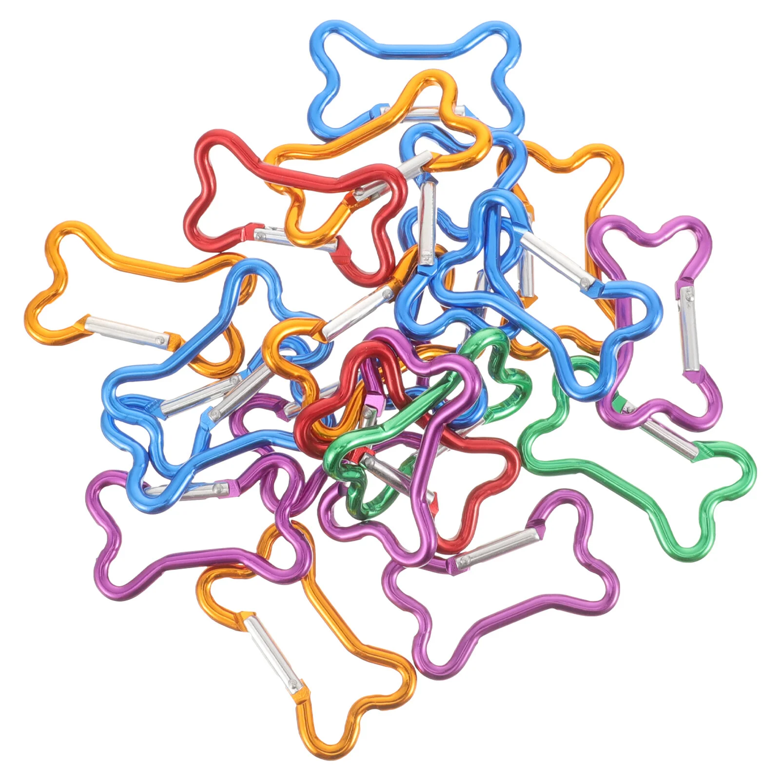 

20 Pcs Keychain Backpacks Carabina Small Keyring Carabiner Pendant 5x3cm Clips Aluminum Accessories Hook