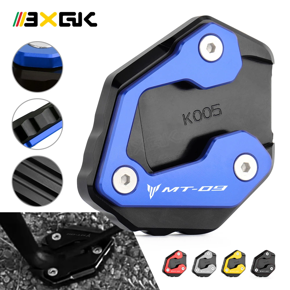 

For YAMAHA MT09 FZ09 2021 2022 MT 09 FZ 09 CNC Kickstand Side Stand Extension Enlarger Plate Pad Motorcycle Accessories