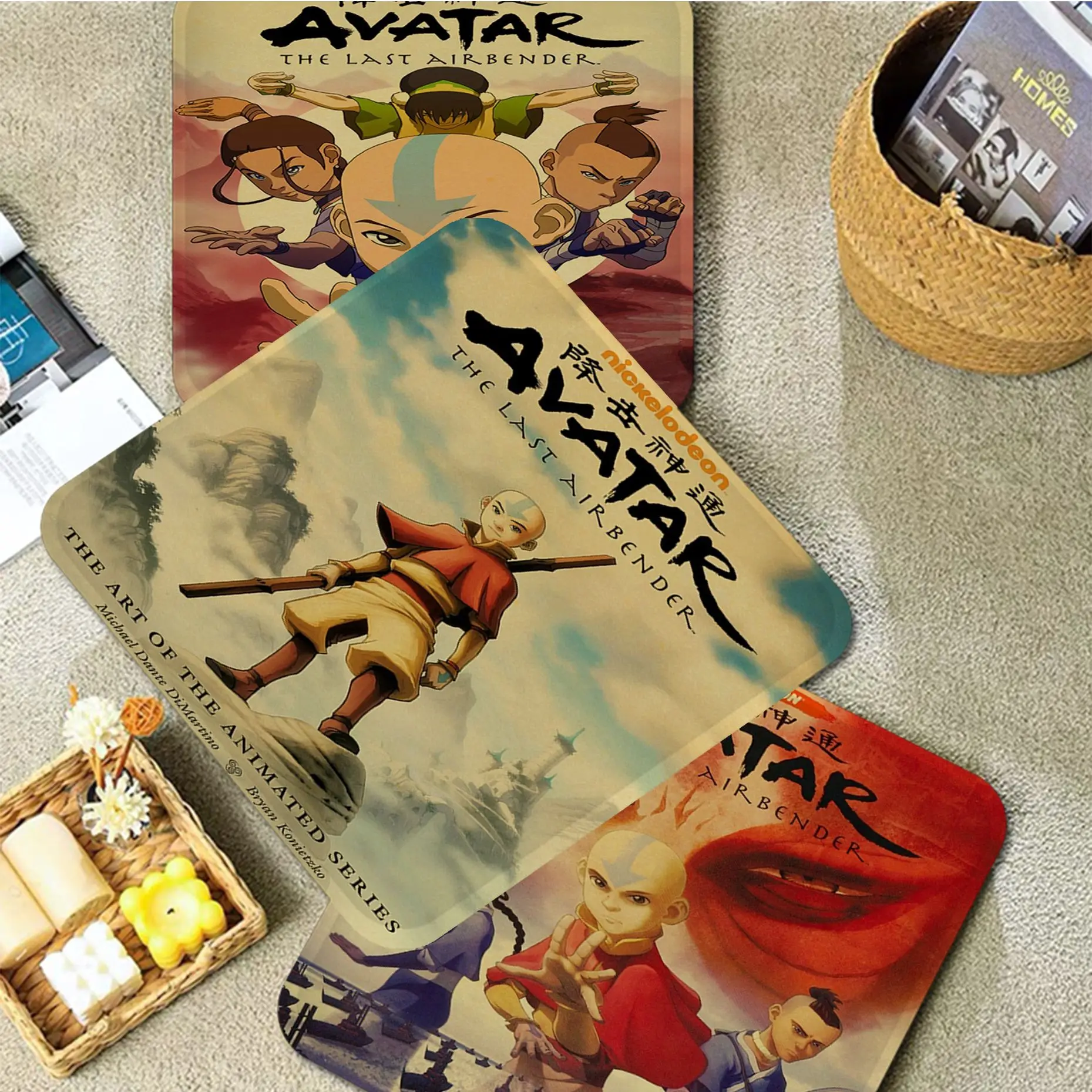

Avatar The Last Airbender Decorative Meditation Cushion Stool Pad Dining Chair Tatami Seat Cushion Anti-Slip Chair Mat Pad