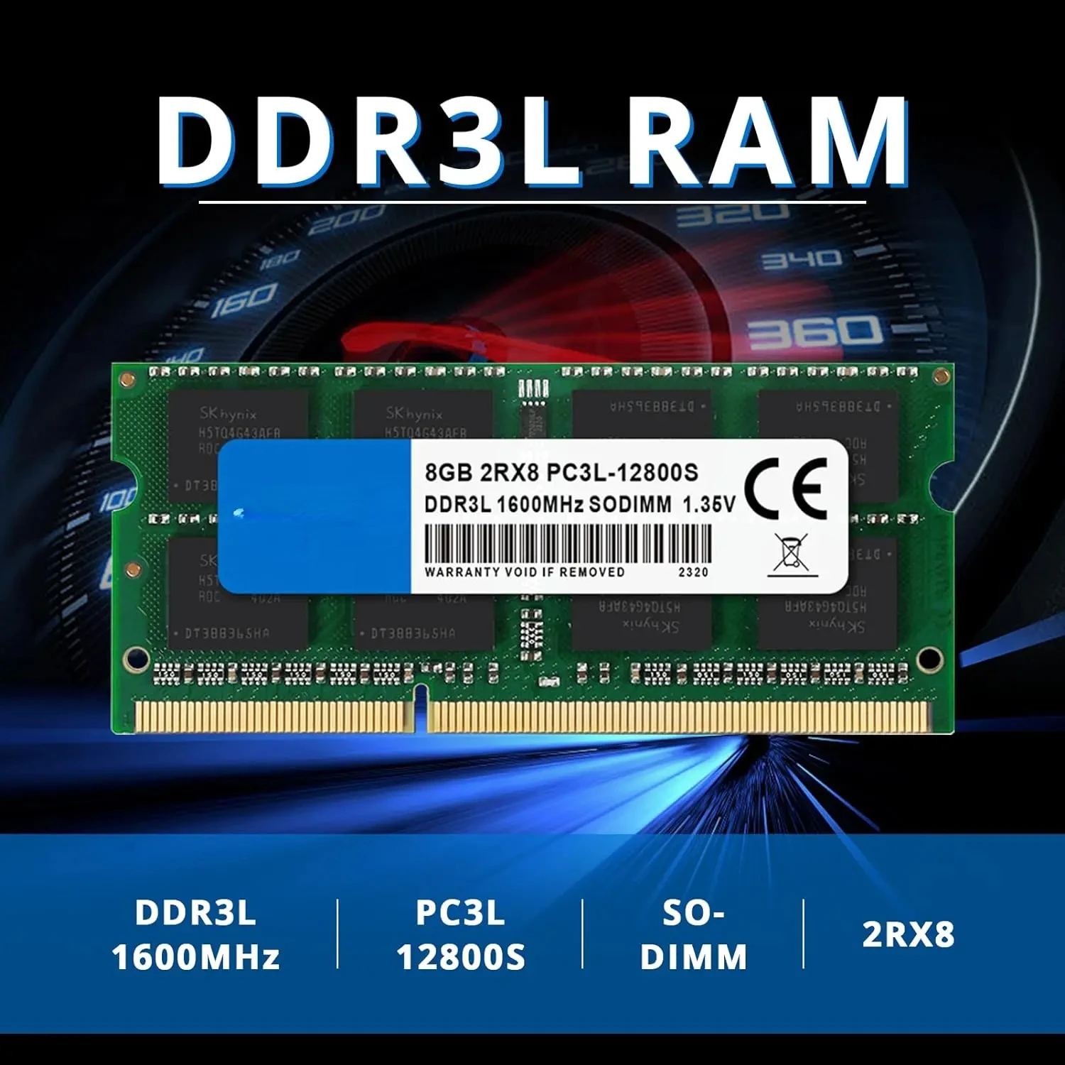 2X8 ГБ DDR3L 1600 МГц SODIMM Оперативная память для ноутбука DDR3 8 1 35 В PC3L-12800S Non-ECC - зеленый