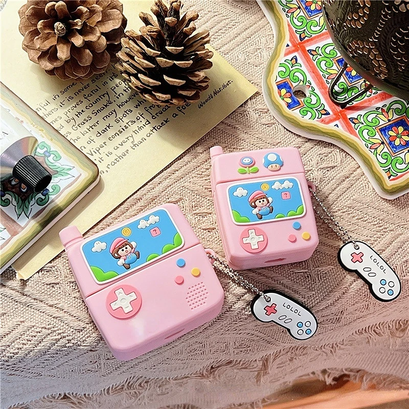 

Games Console Silicone Case for Apple Airpods 3 2 1 Pro 2rd Cute Soft 3D Cute Cartoon Wireless Bluetooth Headphone Cover Fundas