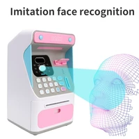 simulated face recognition auto scroll paper banknote money boxes electronic piggy bank atm machine cash box gift for kids