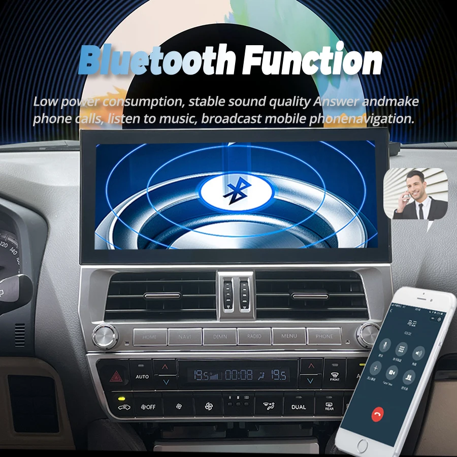 Автомагнитола 2 Din на Android мультимедийный видеоплеер для Toyota Land Cruiser Prado 150 2018-2023
